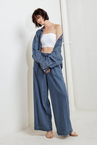 OFFLINE EDGE INDIGO DENIM TOP - By Baano