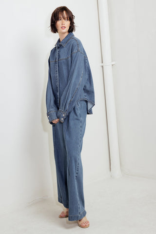OFFLINE EDGE INDIGO DENIM TOP - By Baano