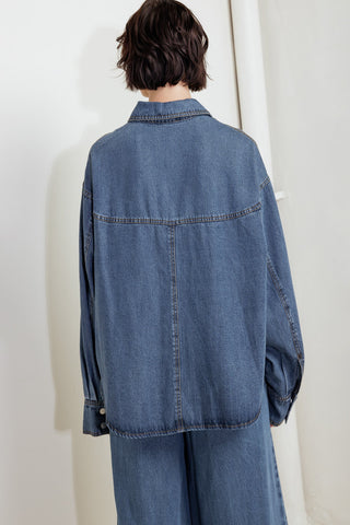OFFLINE EDGE INDIGO DENIM TOP - By Baano