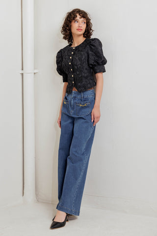 QUIET LUXE ROMANCE WOVEN TOP - By Baano