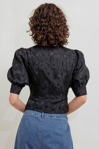 QUIET LUXE ROMANCE WOVEN TOP - By Baano