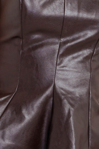 URBAN CHIC MINIMALISM FAUX LEATHER TOP - By Baano