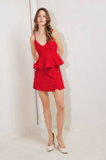 MELTED MARSHMALLOW RED WOVEN CAMI TOP - By Baano