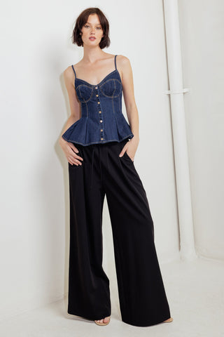 SILENT AUTHORITY DENIM CAMI TOP - By Baano