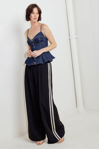 SILENT AUTHORITY DENIM CAMI TOP - By Baano