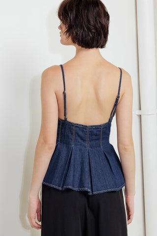 SILENT AUTHORITY DENIM CAMI TOP - By Baano