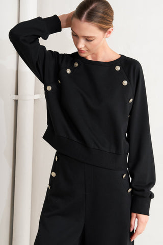 BLACK REGIMENT WOVEN TOP - By Baano