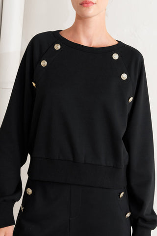 BLACK REGIMENT WOVEN TOP - By Baano