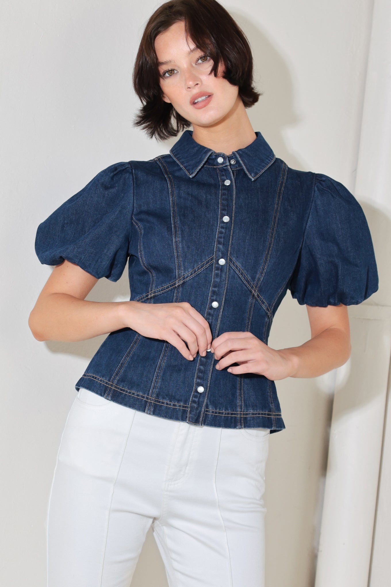 COOL FEMME DENIM TOP Flying Tomato