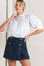 PURE POETRY VICTORIAN WOVEN TOP