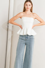 SUBTLE DRAMA WOVEN TOP