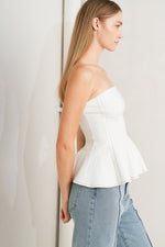 SUBTLE DRAMA WOVEN TOP