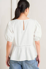 SILENT MORNING WOVEN TOP