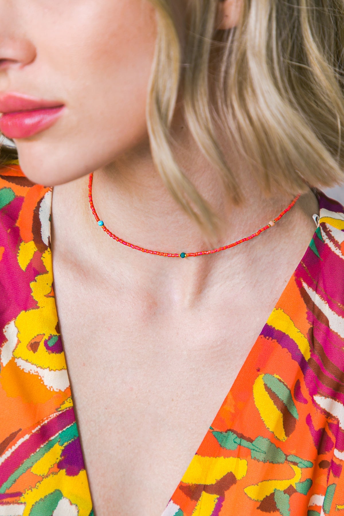 BOHO FLEX RED CHOKER - By Baano