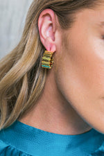 DIP RIBBED STUD EARRINGS - By Baano