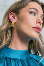DIP RIBBED STUD EARRINGS - By Baano