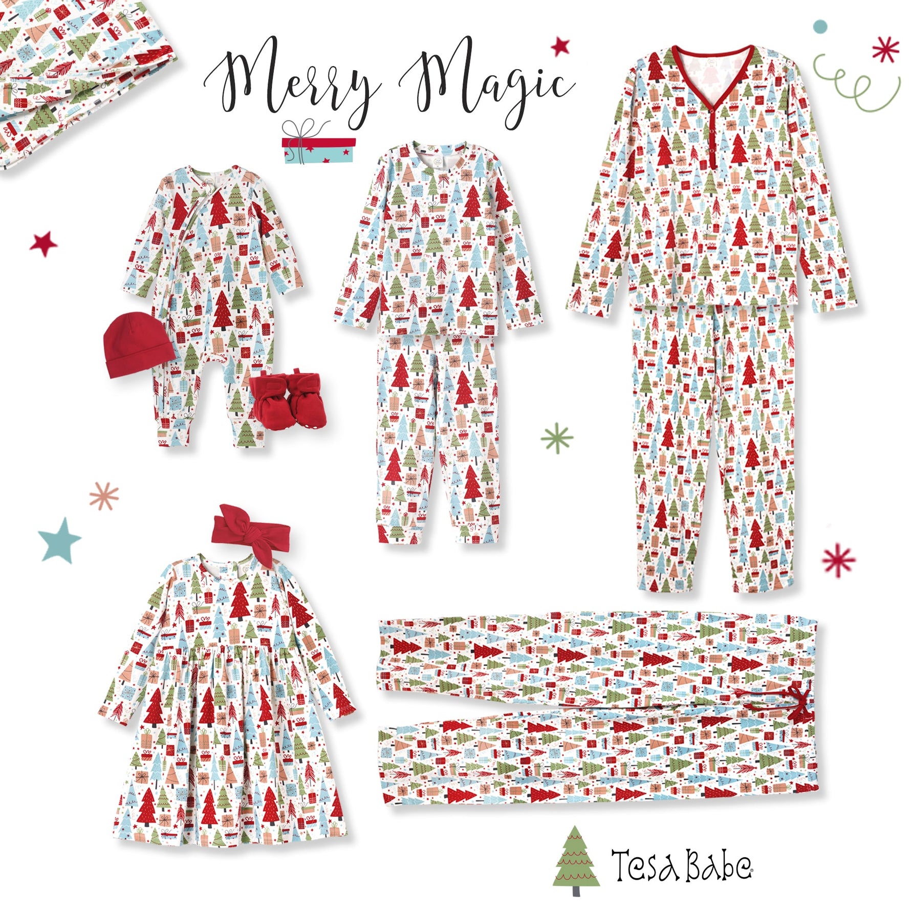 Christmas Merry Adult Bamboo Pajama Pants - Family Matching - By Baano