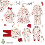 Bamboo Holiday Baby Zip Romper – Christmas One-Piece Pajamas - Noel - By Baano