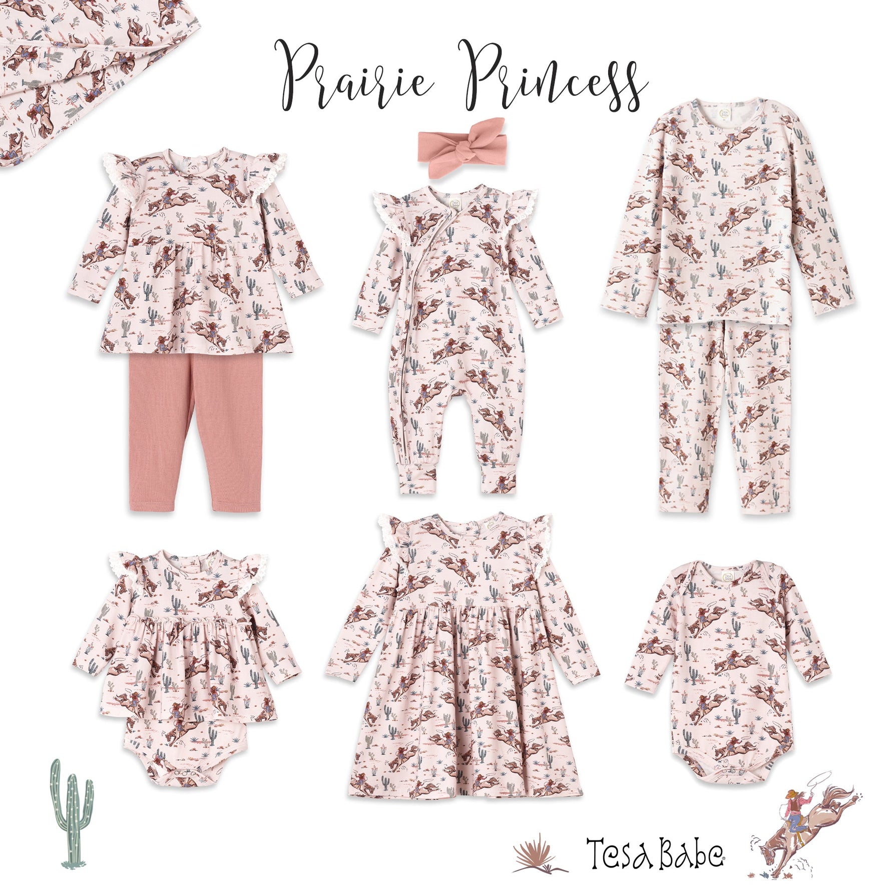 Prairie Princess Girl's Western Bamboo Pajama Set - By Baano