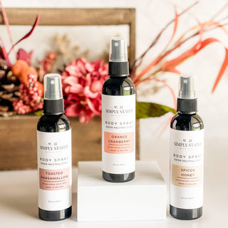 Fall Body Spray – Odor Neutralizing Mist in Cozy Seasonal Scents - By Baano