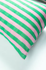 Flora Stripe Ruffle Pillow