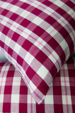 Abigail Cranberry Plaid Pillows