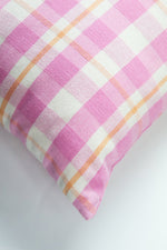 Abigail Bubblegum Pink Plaid Pillow
