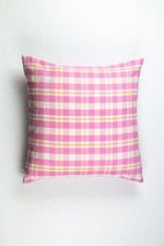 Abigail Bubblegum Pink Plaid Pillow
