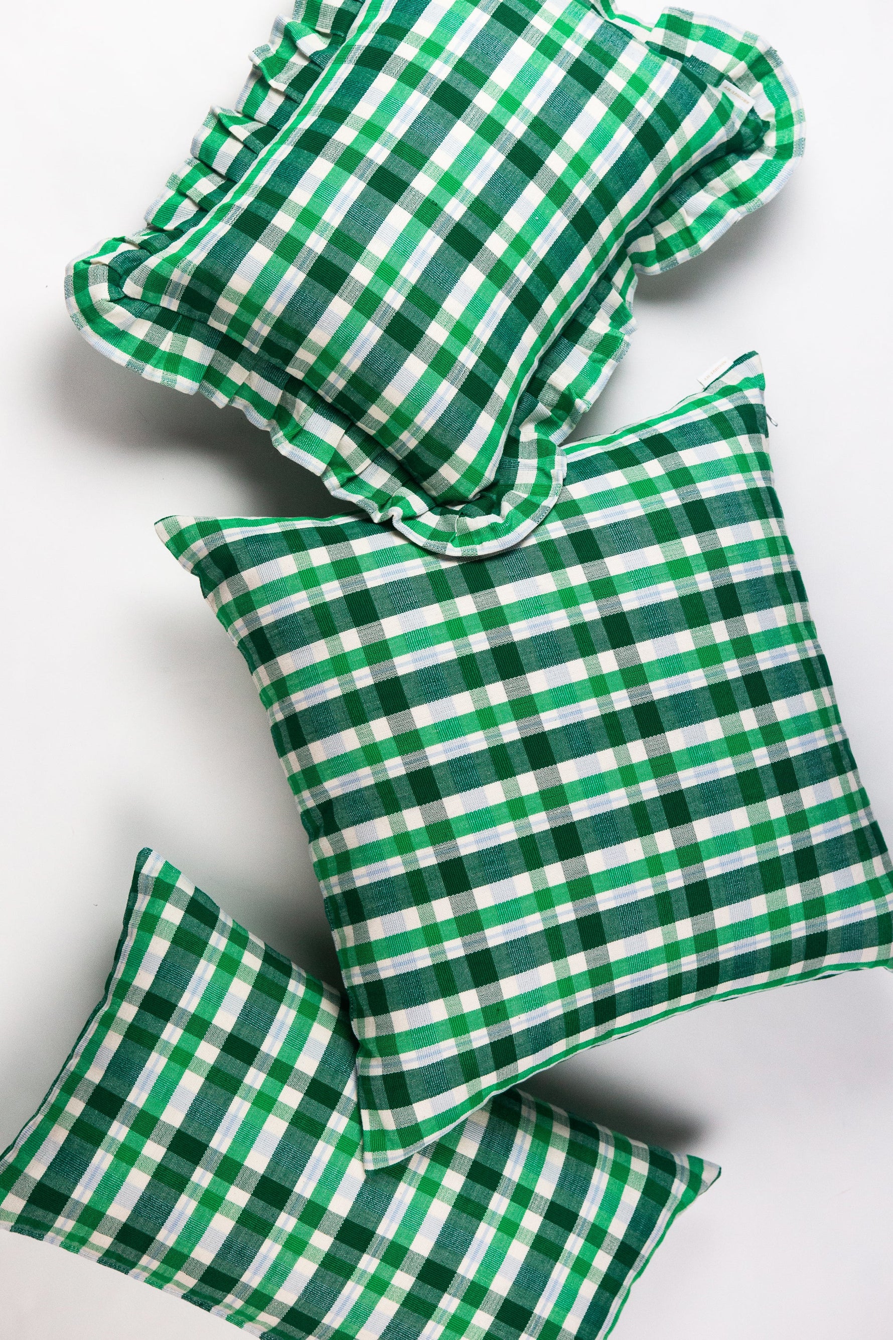 Josefina Ruffle Plaid Pillows