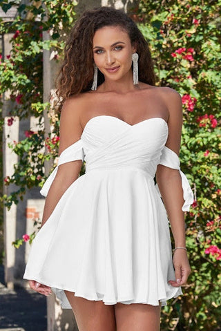 Sophie Mini Dress - White - By Baano