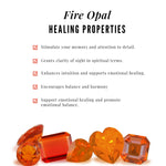 Pear Cut Real Fire Opal and Moissanite Wedding Ring Set