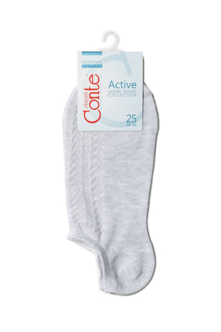Cotton Ankle Socks Conte Active - 179 Openwork Weave - By Baano