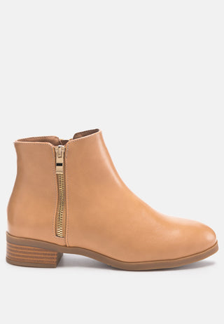 Ankle Boots In Tan