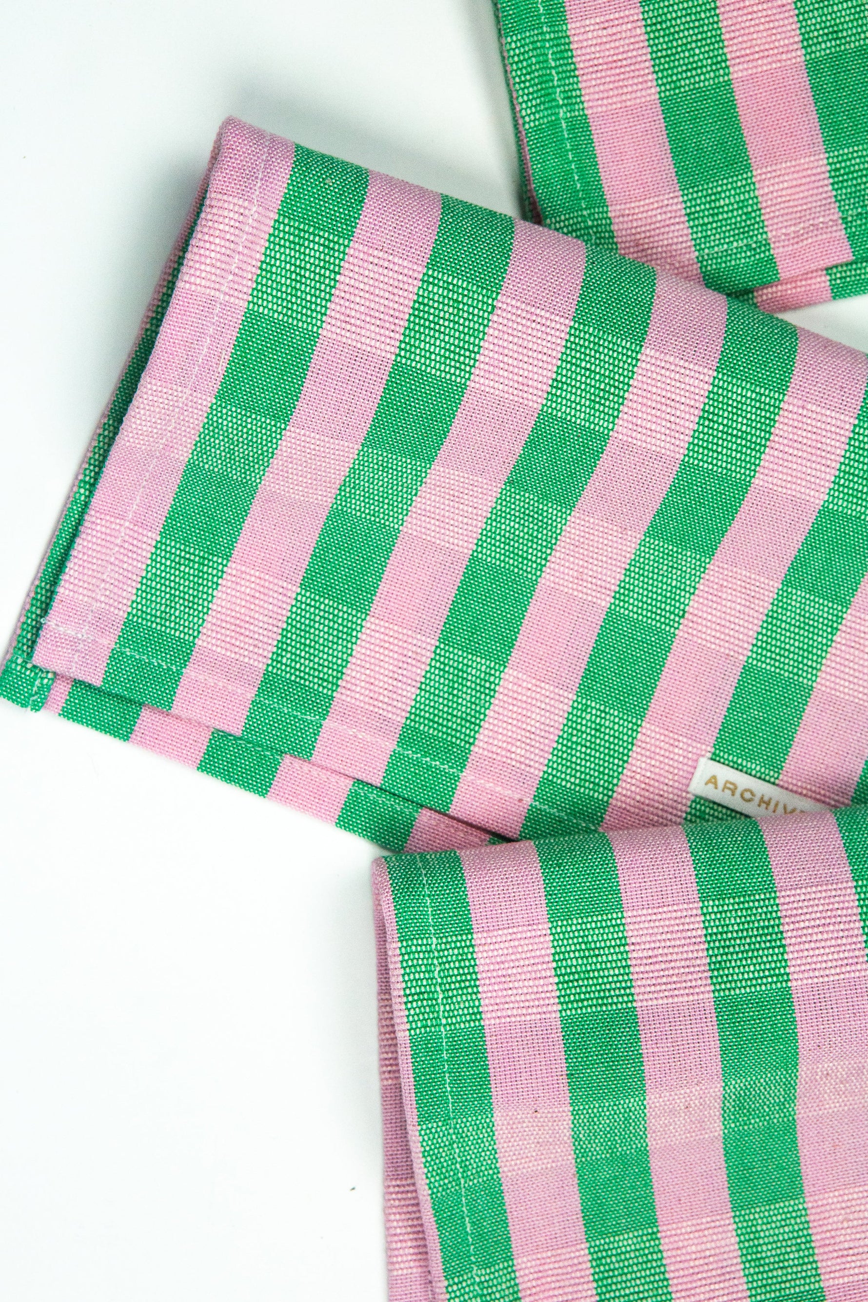 Flora Stripe Cocktail Napkins, Set of 4