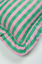 Flora Stripe Ruffle Pillow