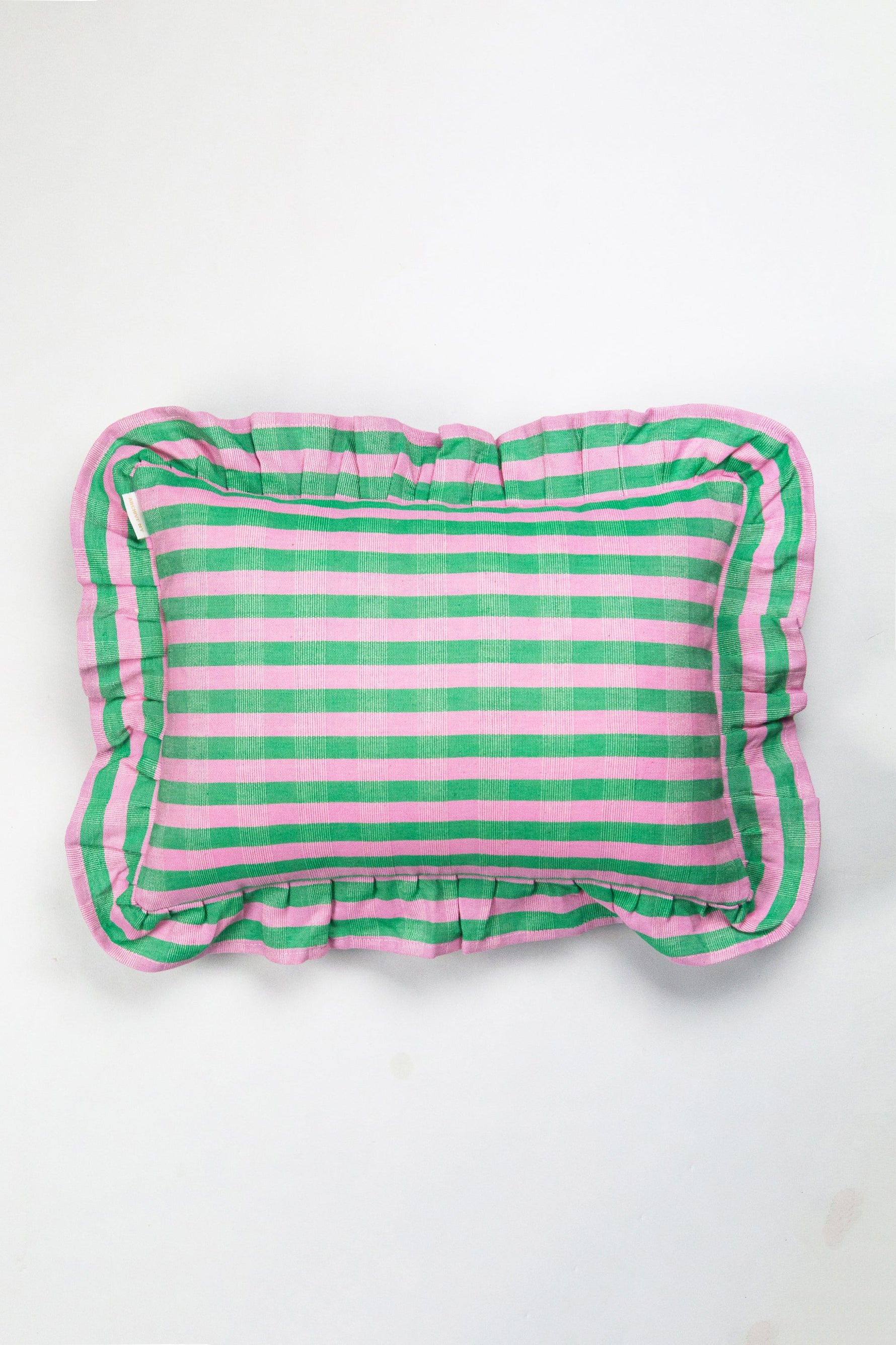 Flora Stripe Ruffle Pillow
