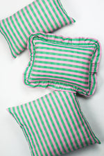 Flora Stripe Ruffle Pillow