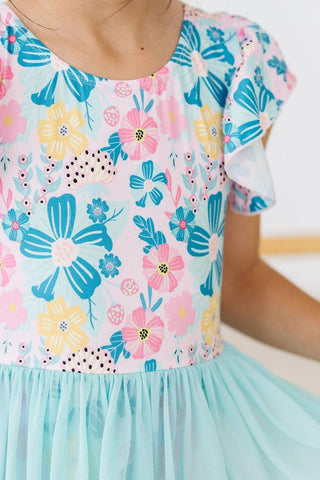 Floral Garden S/S Twirl Leotard - By Baano
