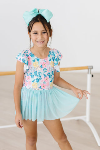Floral Garden S/S Twirl Leotard - By Baano