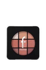 Flormar 9-pack Compact Eyeshadow Palette with Creamy Texture & Matte Finish/Shimmer 9g - 003 Sunset - By Baano