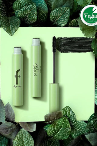 Flormar Green Up Vegan Mascara for Voluminous and Long Look 9ml - Black