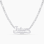 Frosted Diamond Cut Name Necklace