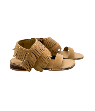 Fringe Star Sandal in Tan Naughty Monkey