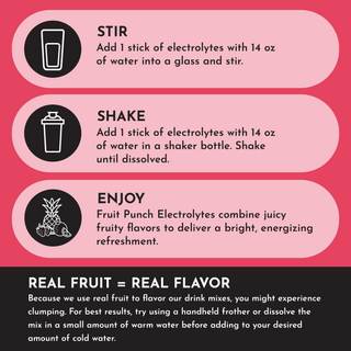 Fruit Punch Electrolytes Stick - By Baano