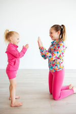 Fuchsia Flash Full-Zip Ruffle Active Jacket