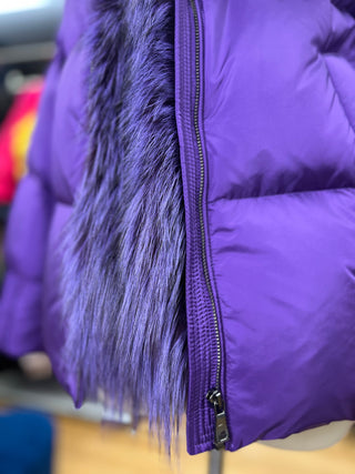 Genuine Silver Fox Fur Down Fill Parka - By Baano