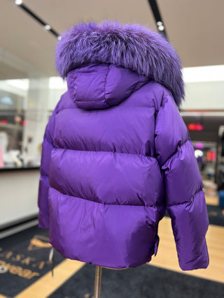 Genuine Silver Fox Fur Down Fill Parka - By Baano