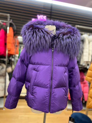 Genuine Silver Fox Fur Down Fill Parka - By Baano