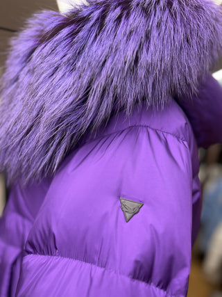 Genuine Silver Fox Fur Down Fill Parka - By Baano