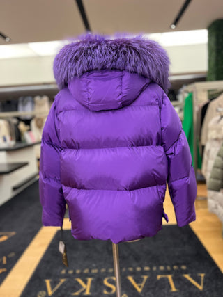 Genuine Silver Fox Fur Down Fill Parka - By Baano